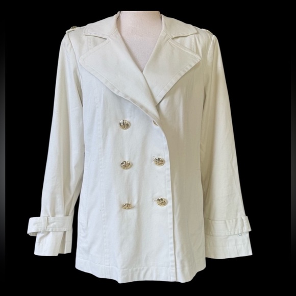 LINEA by LOUIS DELL’ OLIO ladies, off-white, long sleeve blazer, medium - Picture 1 of 14